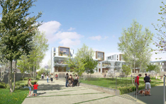Urban planning of a new district, La Riche, France